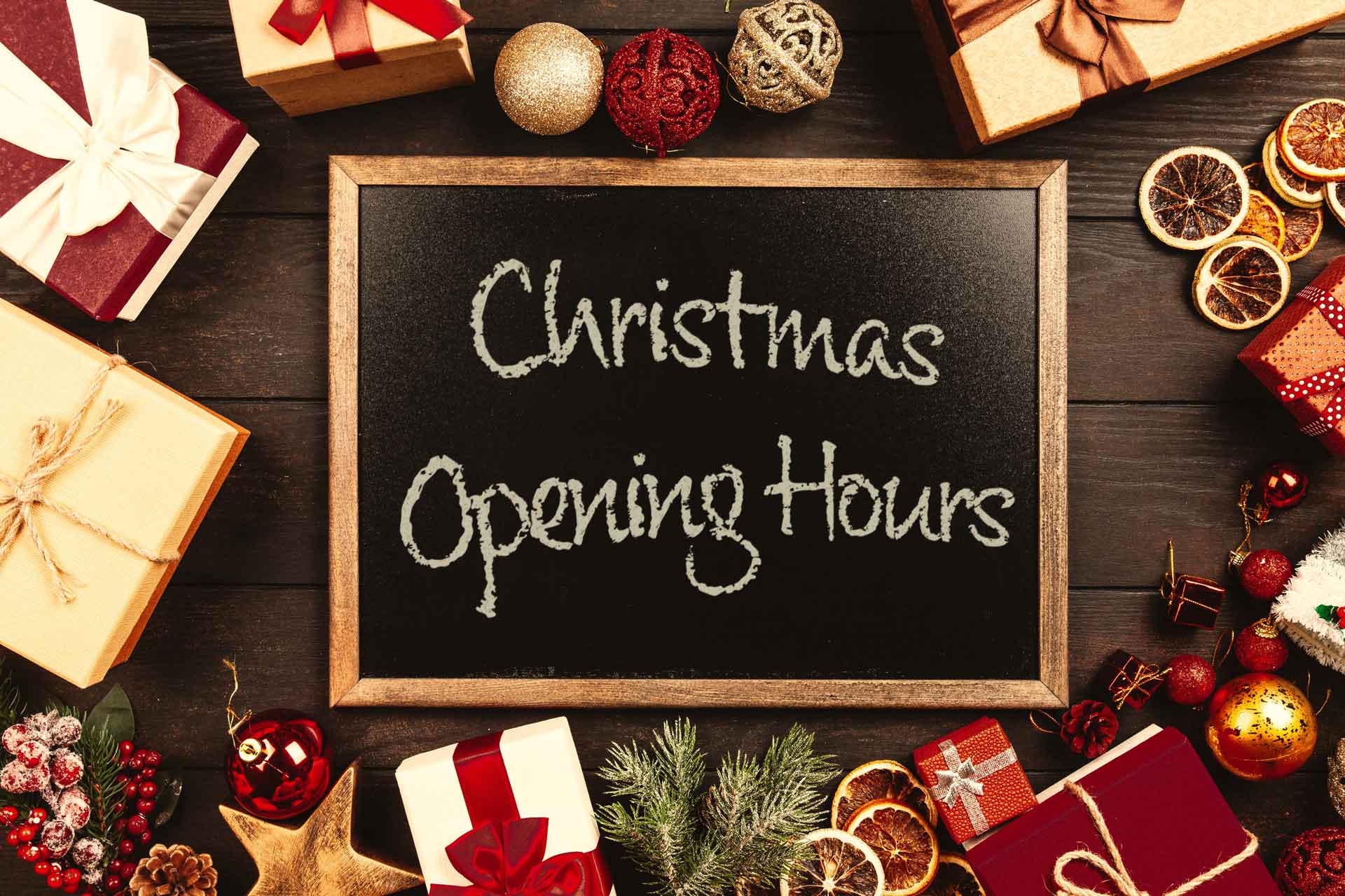 Christmas & New Years Opening Hours 2024